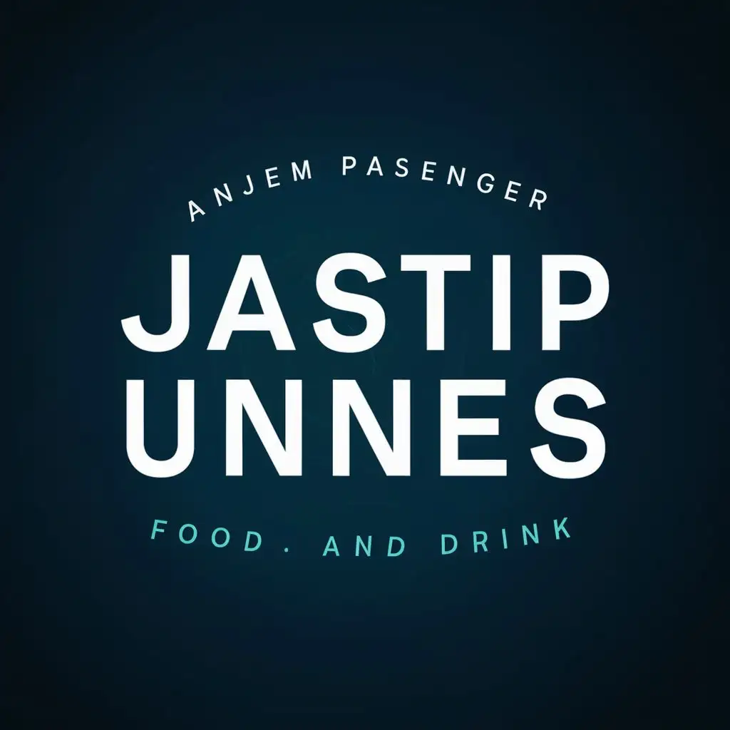 logo, Providing ANJEM passenger services, food and drink JASTIP, and goods, with the text "JASTIP UNNES", typography