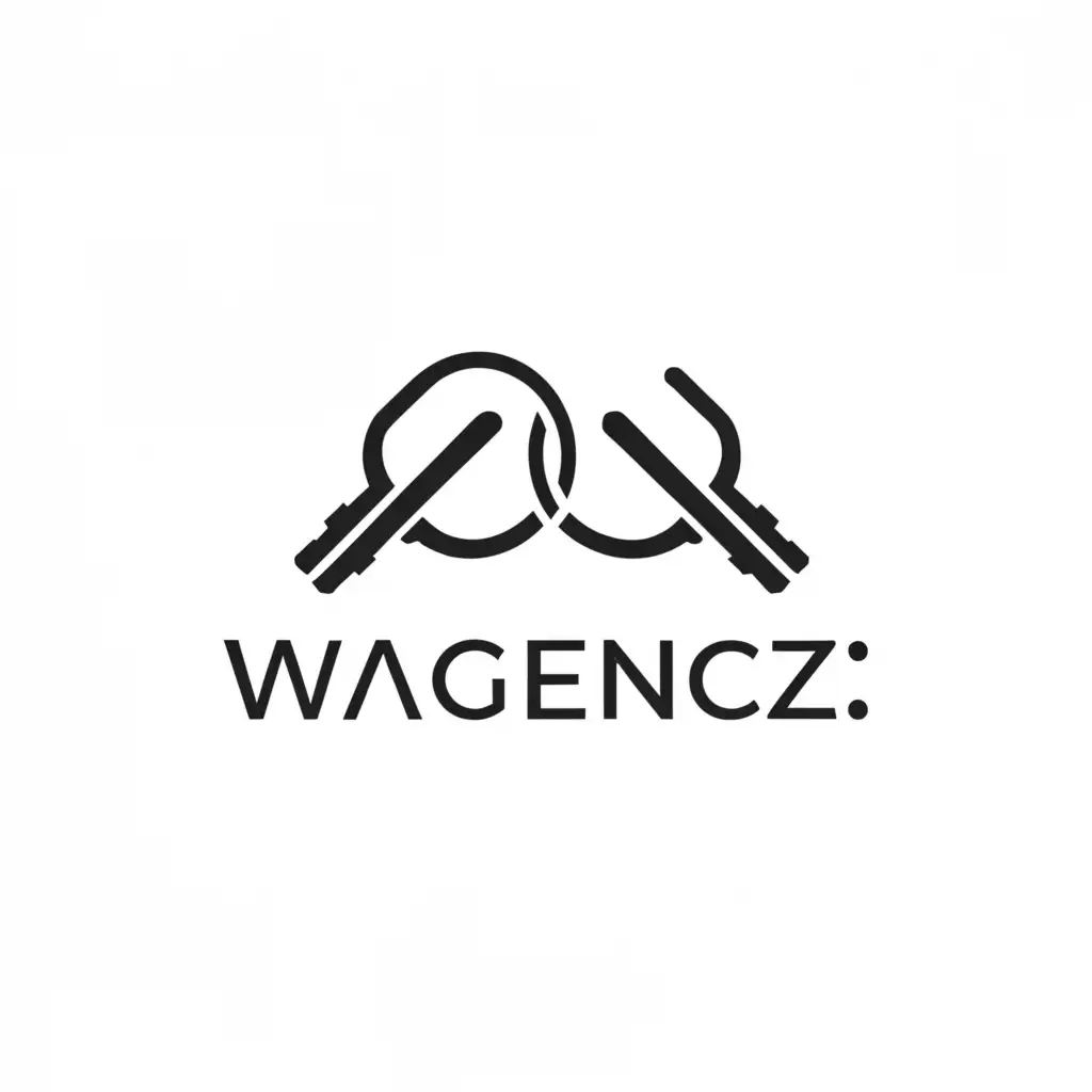 a logo design,with the text "WAGEN.CZ", main symbol:car keys,Minimalistic,be used in Technology industry,clear background