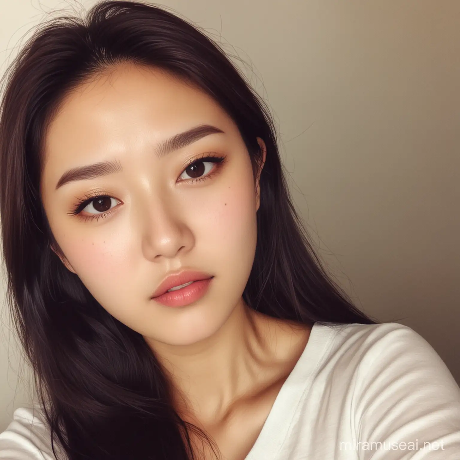 Korean beautiful girl selfie 