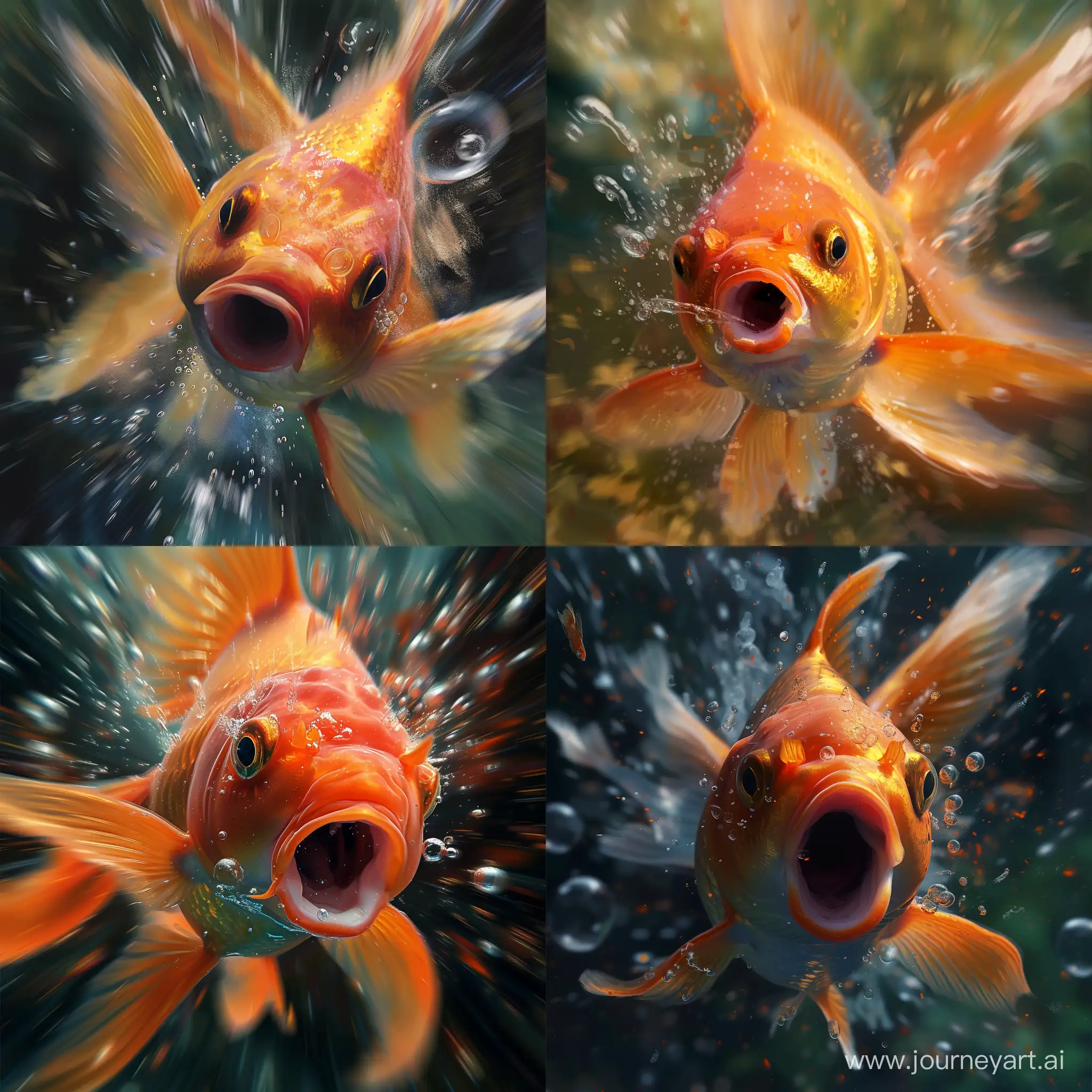 Ferocious-Wild-Goldfish-in-HighSpeed-Charge