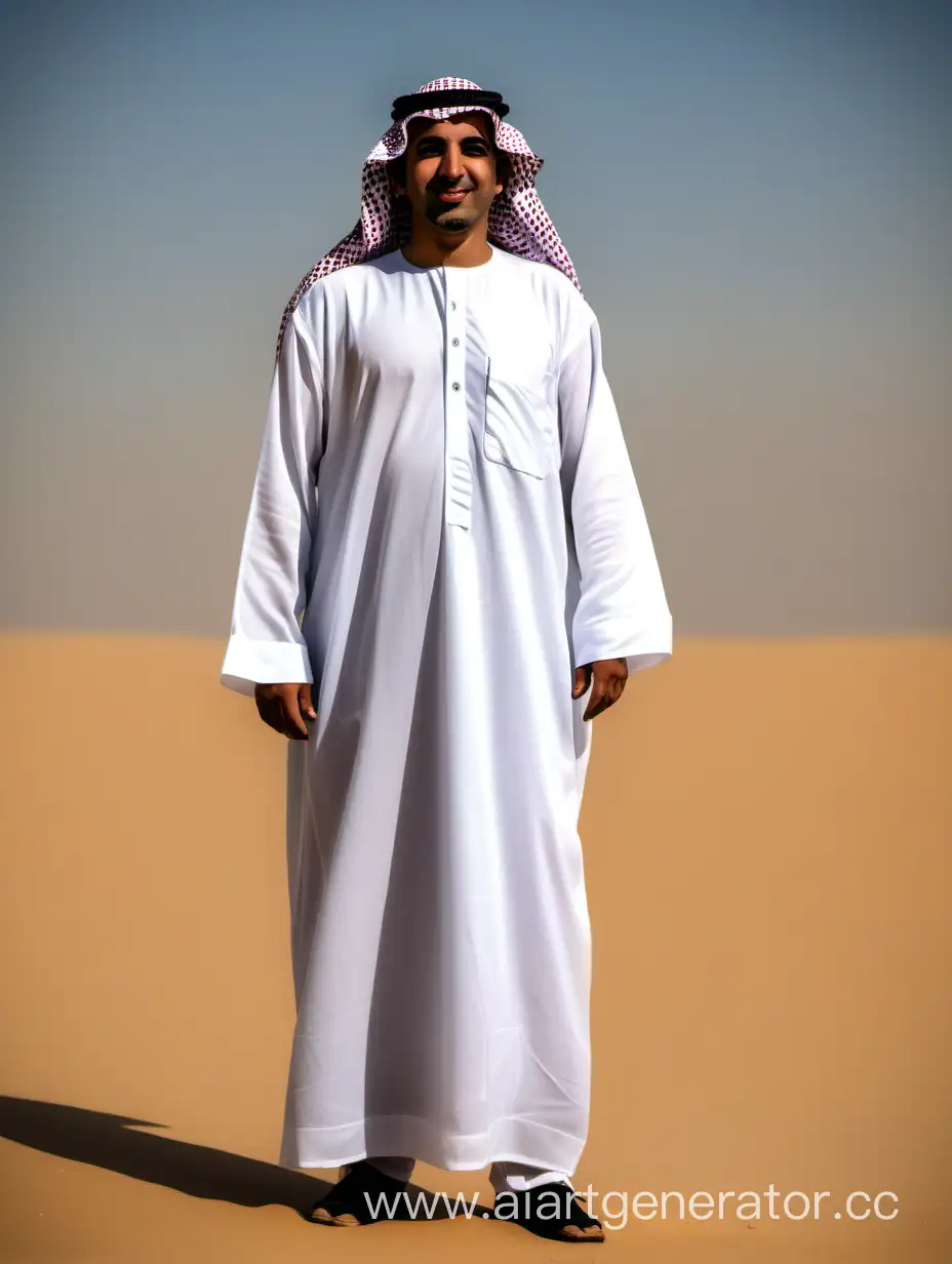 Elegant-Arab-Man-Standing-Tall-in-Traditional-Attire