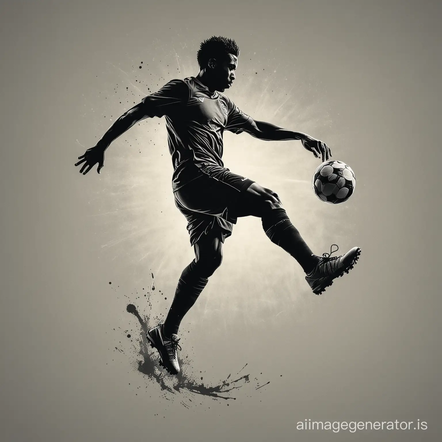 kicking soccer silhouette