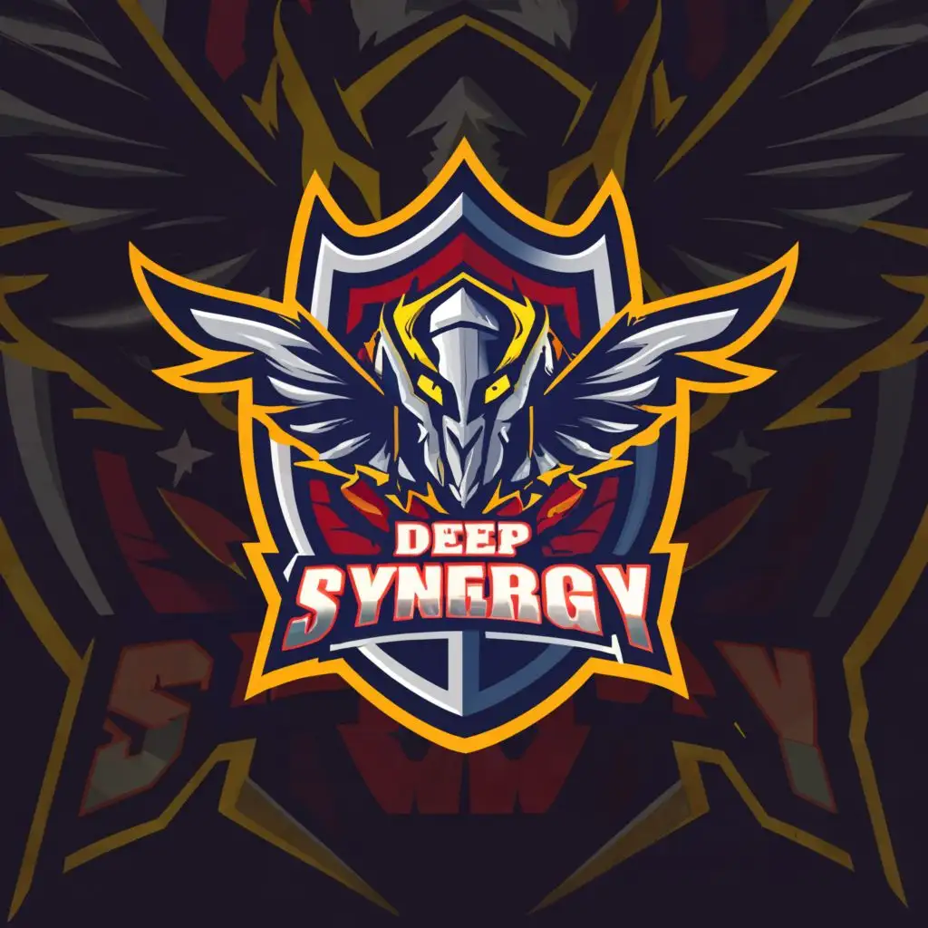 logo, E-sport team logo, with the text "Deep Synergy ", typography