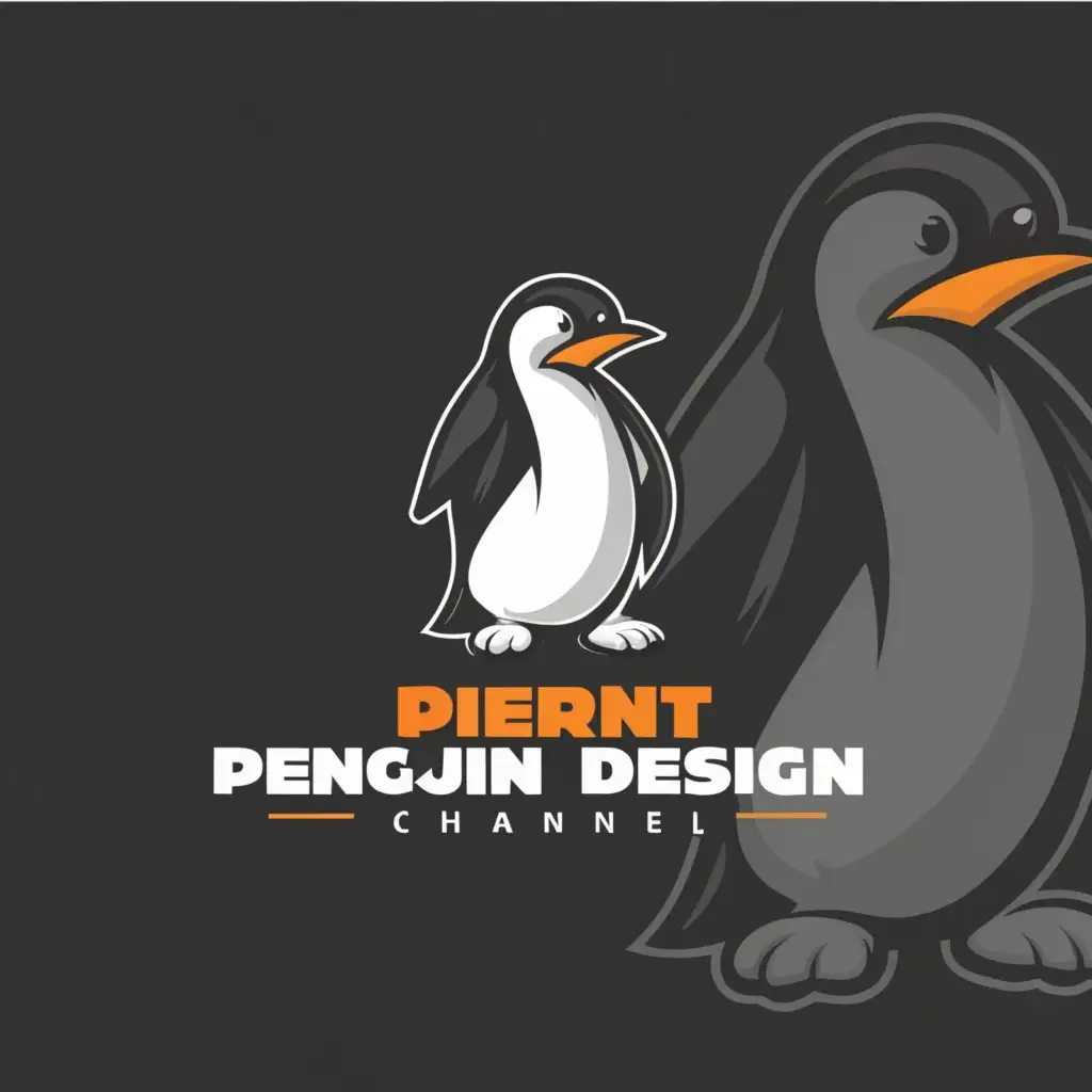 a logo design,with the text "PenguinDesign Channel", main symbol:Penguin,Moderate,be used in Internet industry,clear background