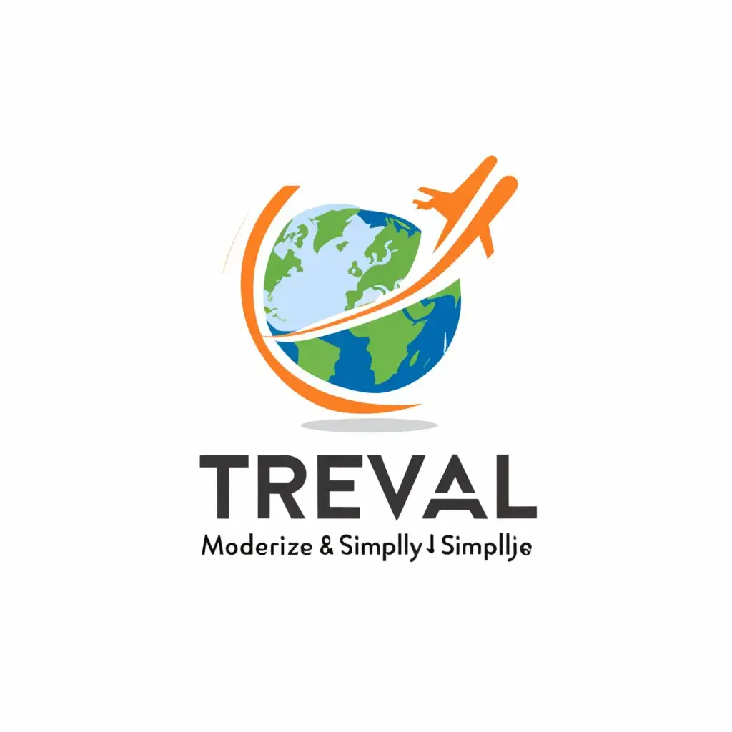 a logo design,with the text "Modernize and Simplify Existing Treval Logo", main symbol:I am looking for skilled designers to modernize and simplify my existing logo. While I am open to various design styles, I am gravitating towards a design that maintains the simplicity and elegance of the original logo but with an eye-catching and colourful upgrade. It should also be enticing enough to draw the attention of potential clients.

Key Requirements:
- Redesign the current logo with a modernized yet simplified approach.
- Be open to innovative design ideas.
- Maintain a balance of simplicity and elegance.
- Use eye-catching and colourful elements but not overpowering.
- Successfully convey simplicity, elegance, and a sense of allure.

Ideal Skills and Experience:
- Proven experience in logo design and branding.
- Creative and innovative thinking.
- Excellent understanding of color schemes and design elements.
- A portfolio demonstrating previous work of similar nature.,Moderate,be used in Travel industry,clear background