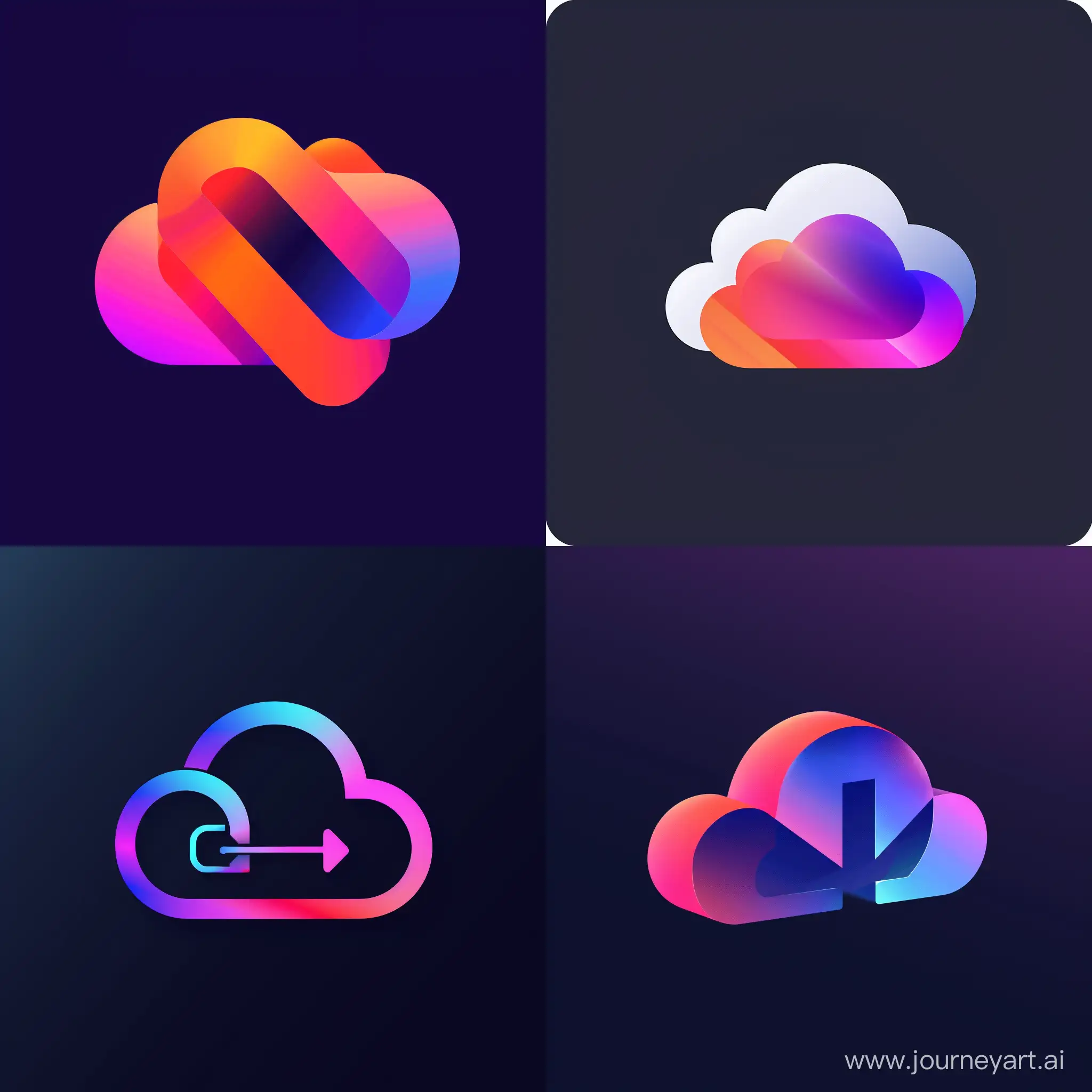 уникальный логотип сервиса по хранению облачных данных