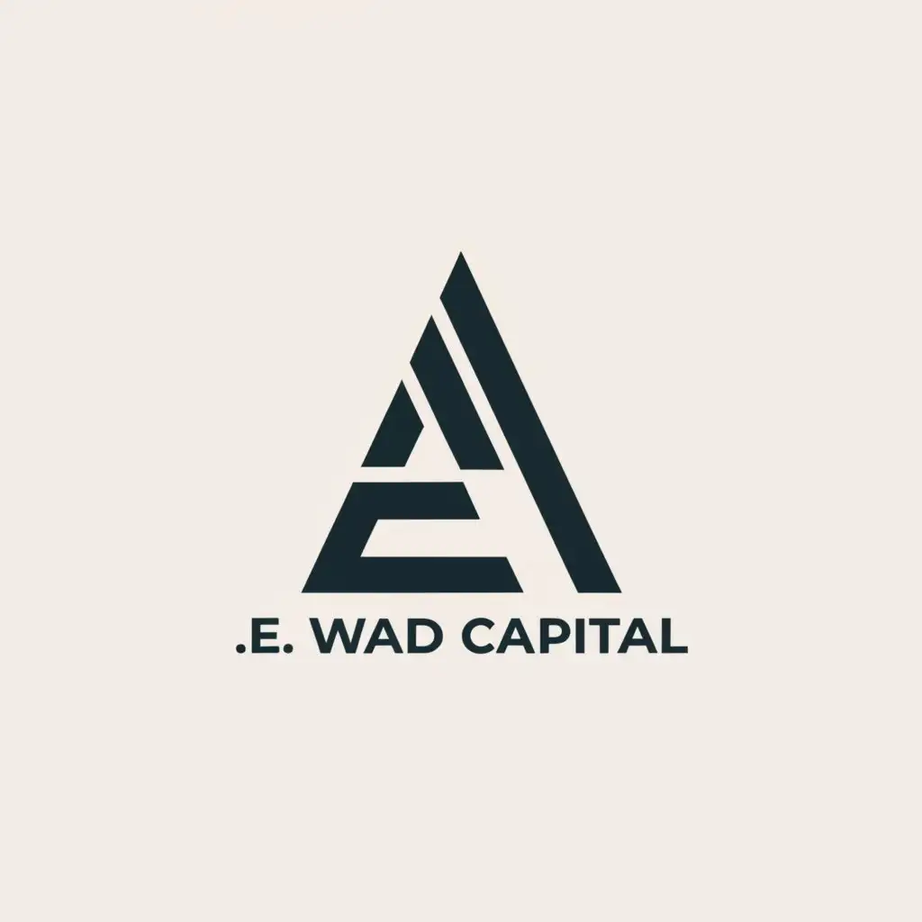 a logo design,with the text "A.E. Ward Capital", main symbol:AE,Minimalistic,be used in Legal industry,clear background