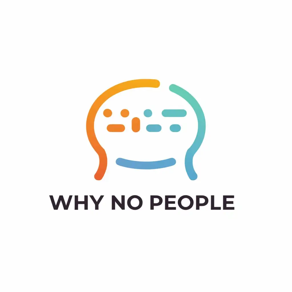 a logo design,with the text "why no people", main symbol:chatrooms,Moderate,be used in Automotive industry,clear background