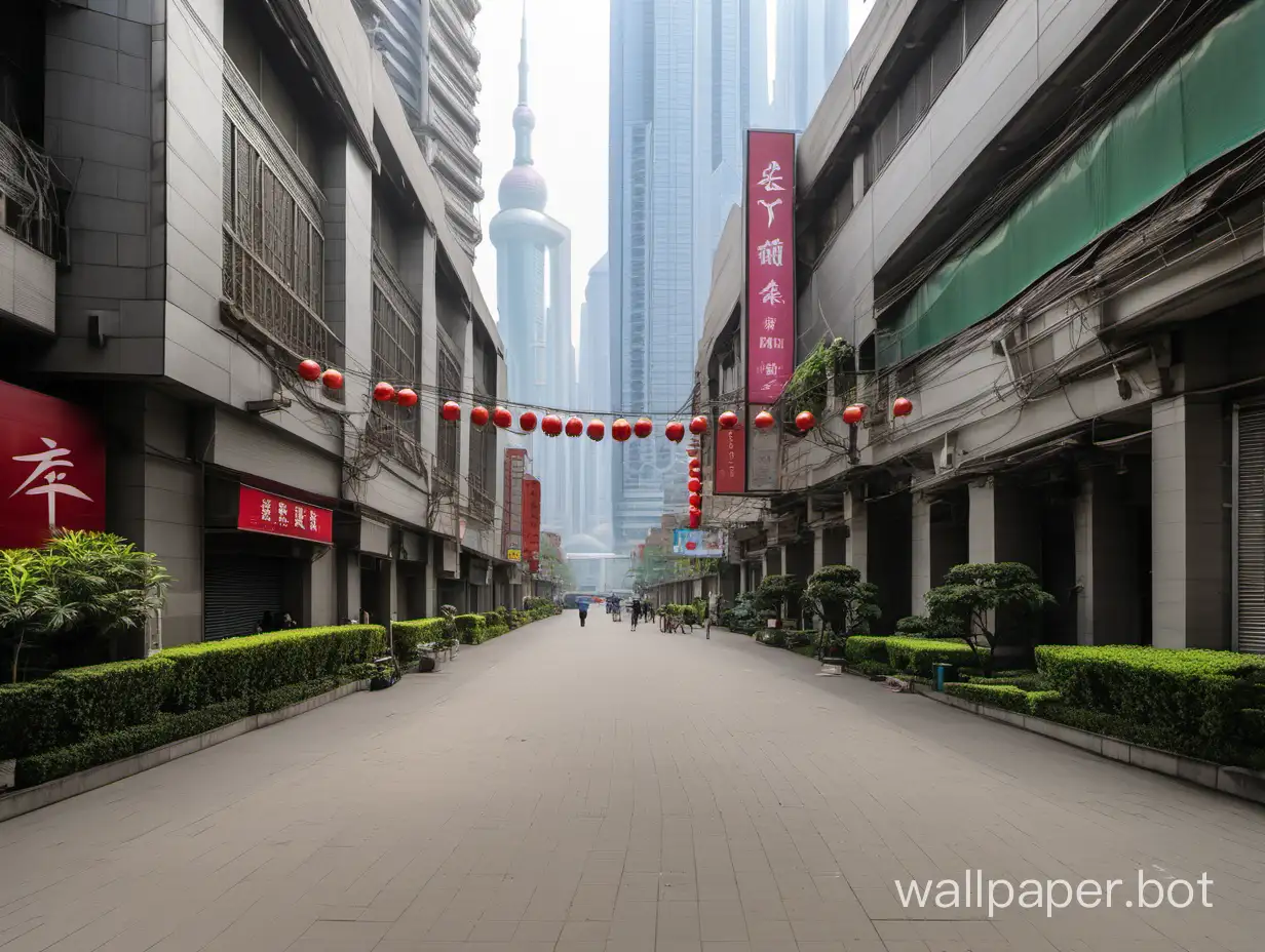 busy alley, modern city, shanghai, dubai, no people