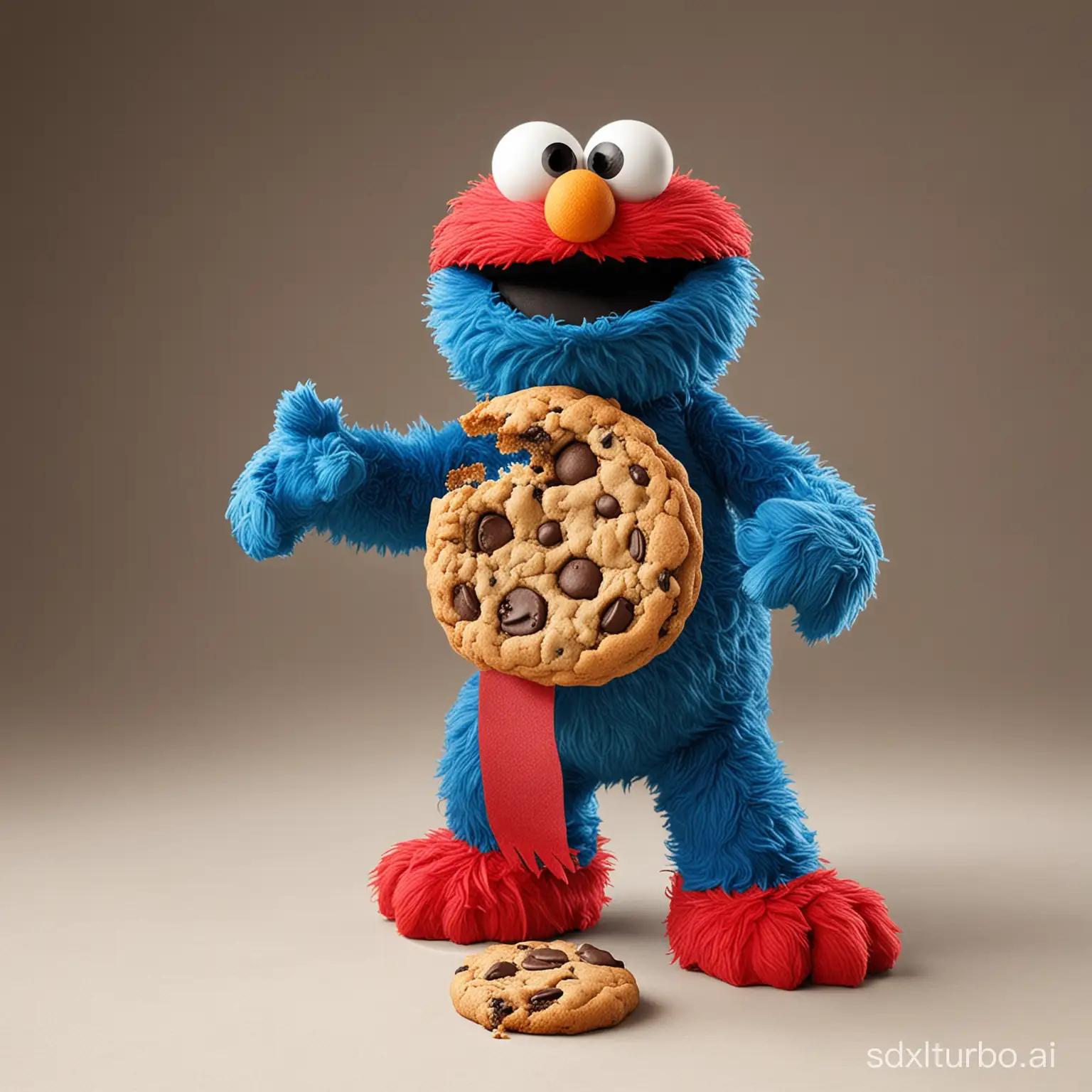Elmo and Cookie Monster combine together