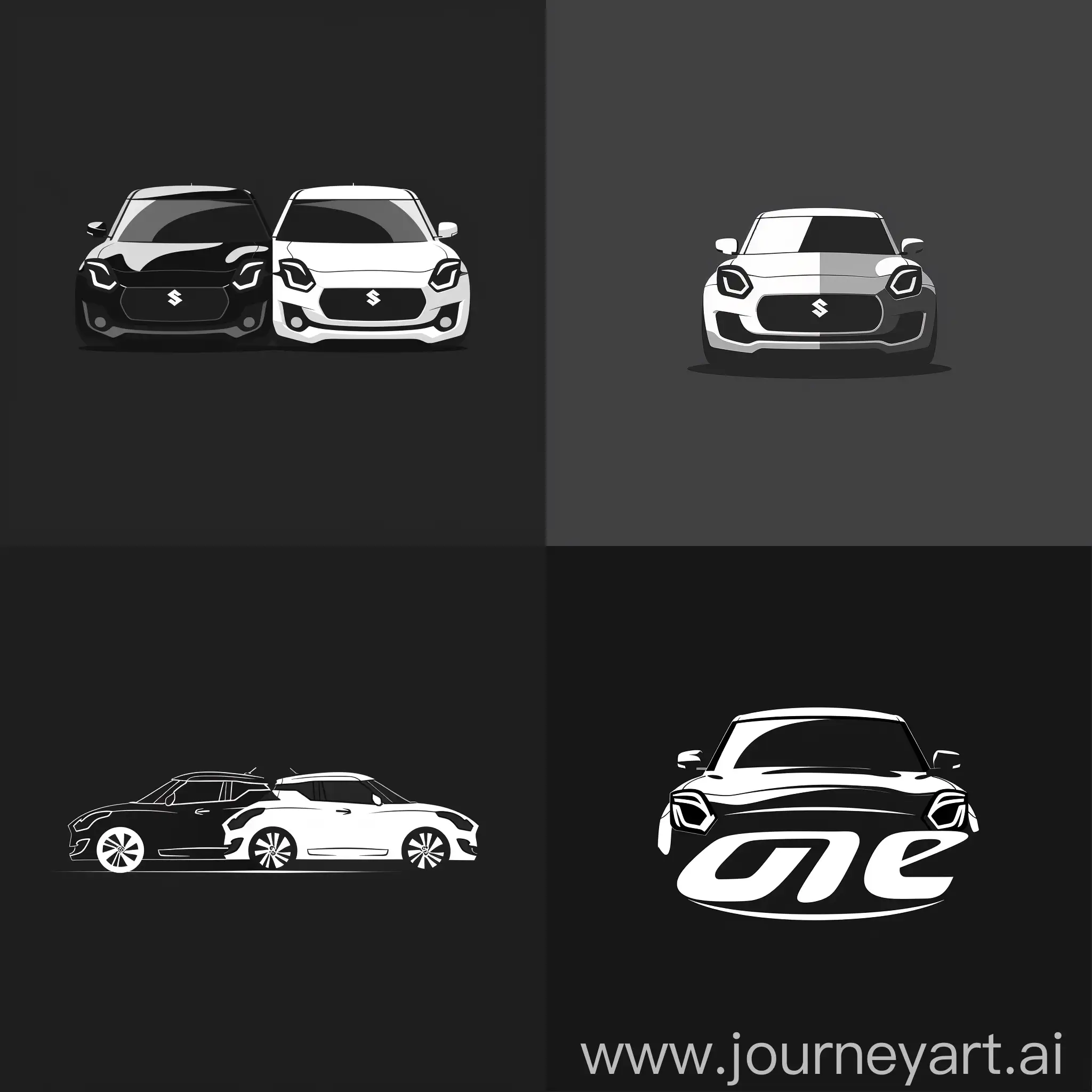 minimalistic, logotype, swift, flat, duo color, black and white, for car manufacturer