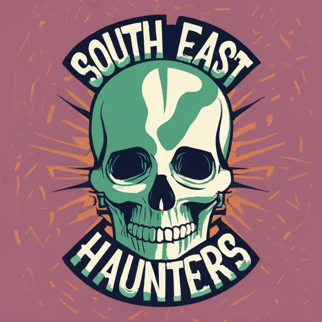 LOGO-Design-For-South-East-Haunters-Convention-Spooky-Elegance-in-Dark-Tones-with-Ghostly-Accents