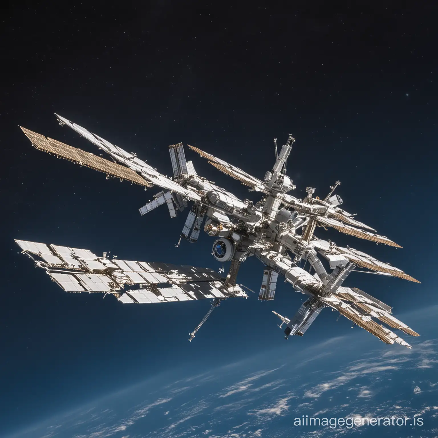 International-Space-Station-Orbiting-Earth-in-Space