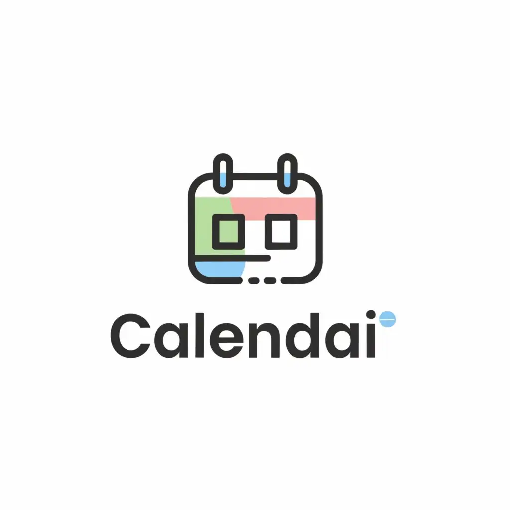 a logo design,with the text "CalendAI", main symbol:A self planning calendar with the help of AI that optimizes appointments,Minimalistic,be used in Technology industry,clear background