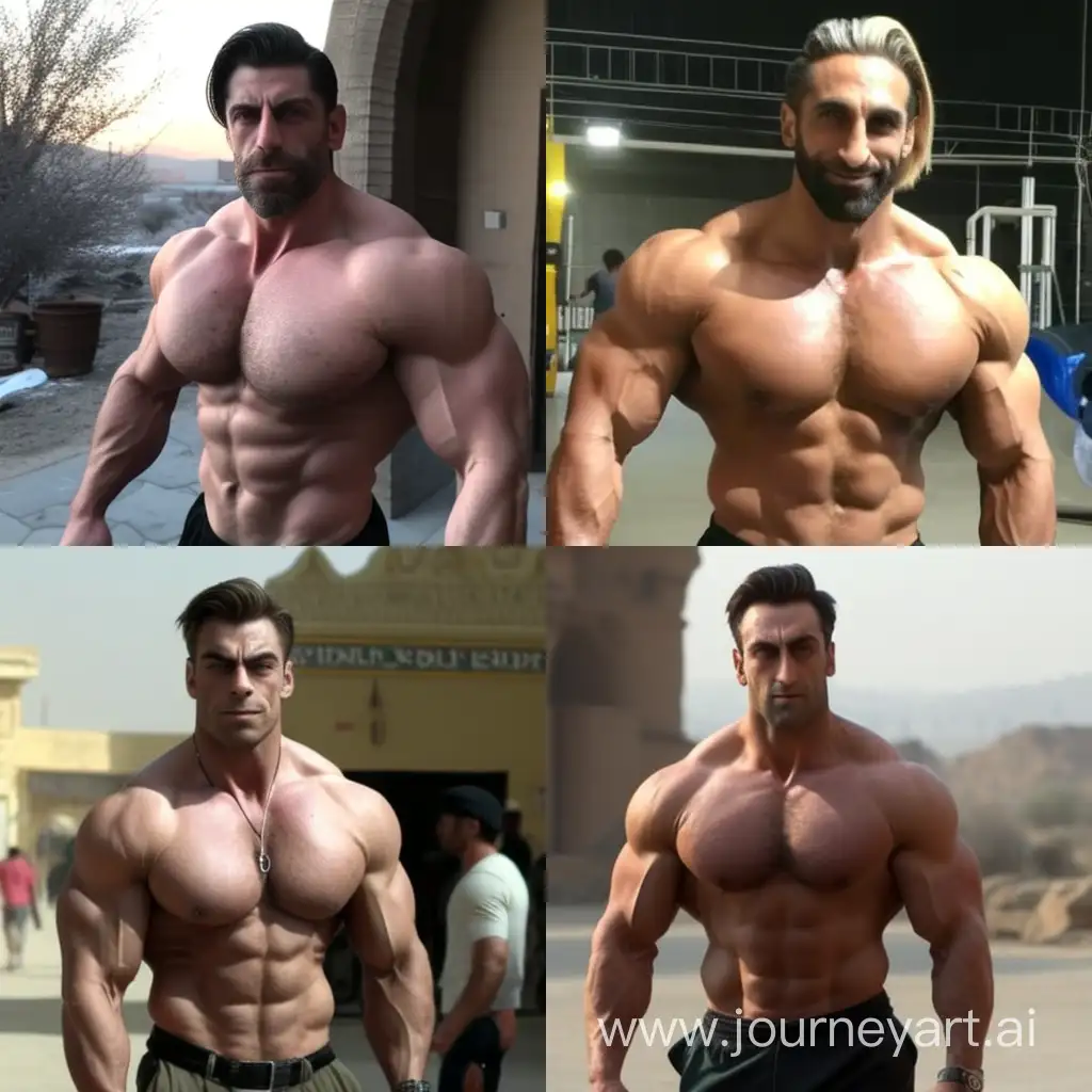 Bodybuilder big chest in iran