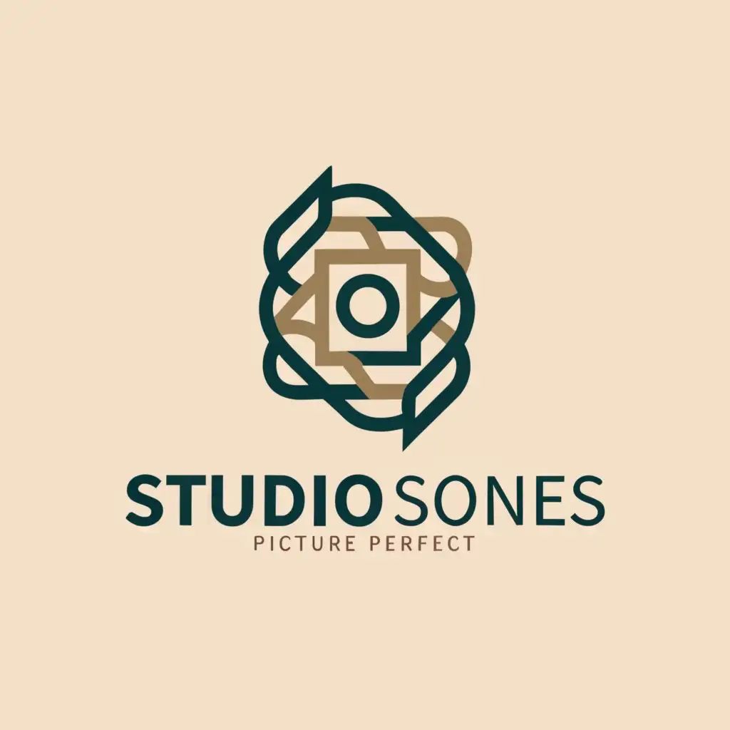 a logo design,with the text "Studio Sones", main symbol:Camera Lens,Moderate,be used in Photographic industry,clear background,tagline "picture perfect"