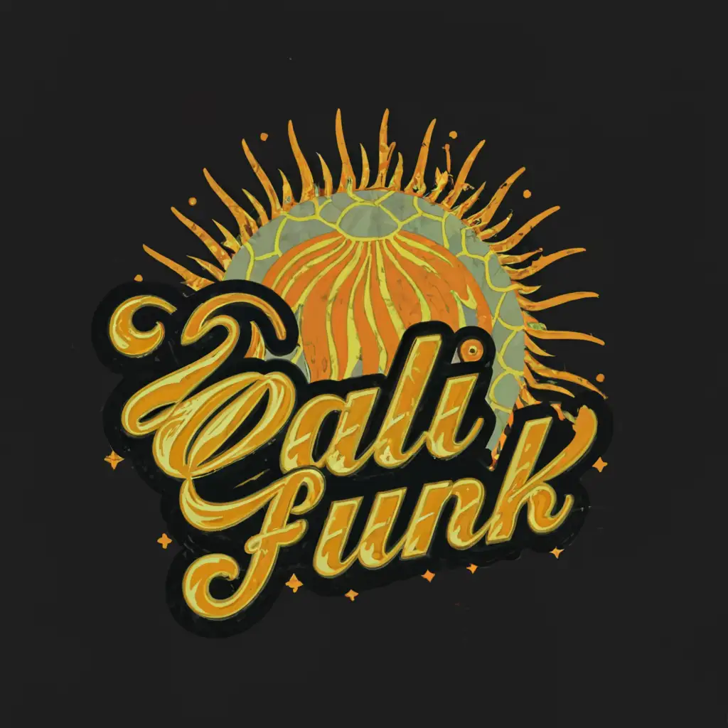 a logo design,with the text "Cali Funk", main symbol:golden sun,complex,be used in Retail industry,clear background