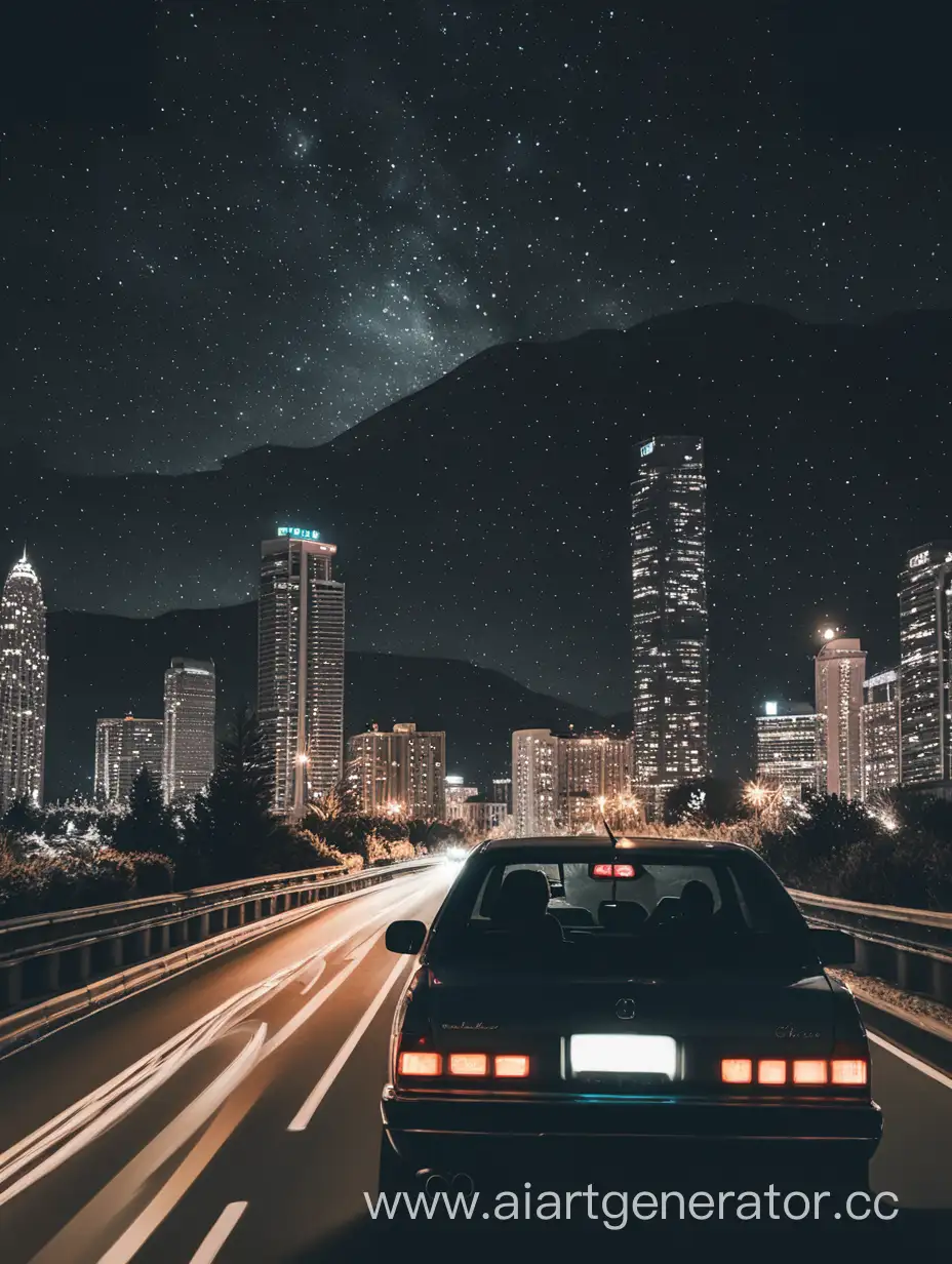 Nighttime-Drive-Through-Urban-Cityscape