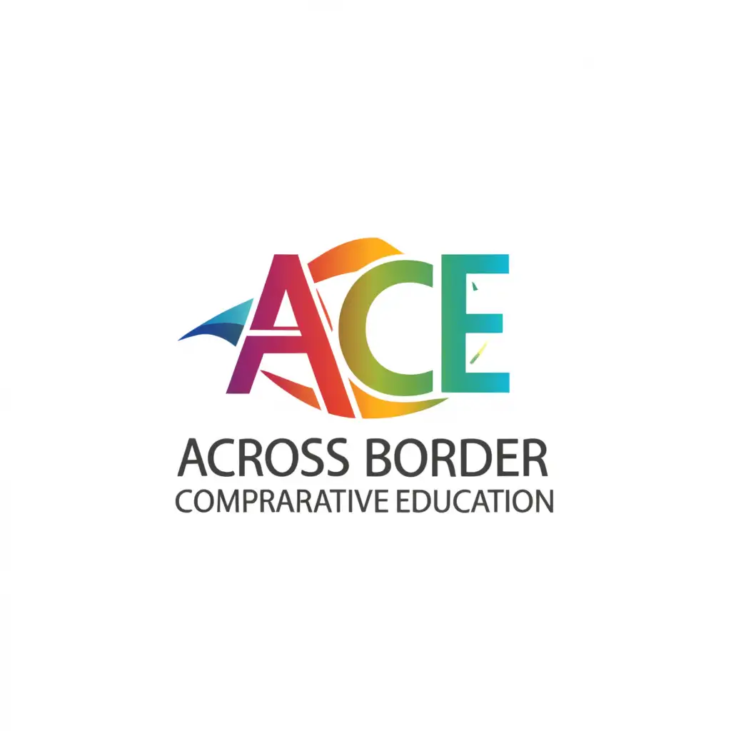 a logo design,with the text "ACE - Across border comparative education", main symbol:none,Moderate,be used in Education industry,clear background