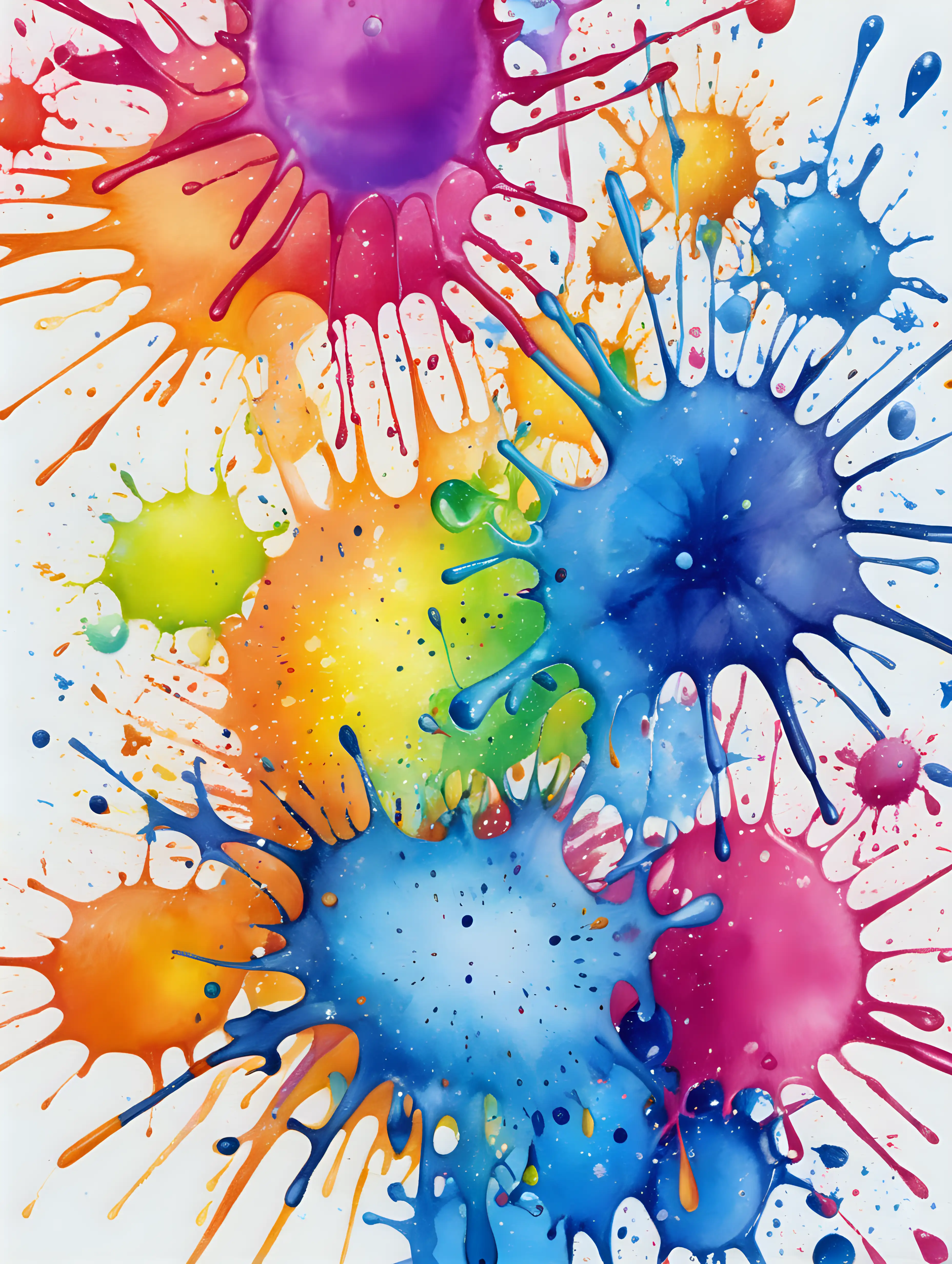 Vibrant Watercolor Paint Splatter Background