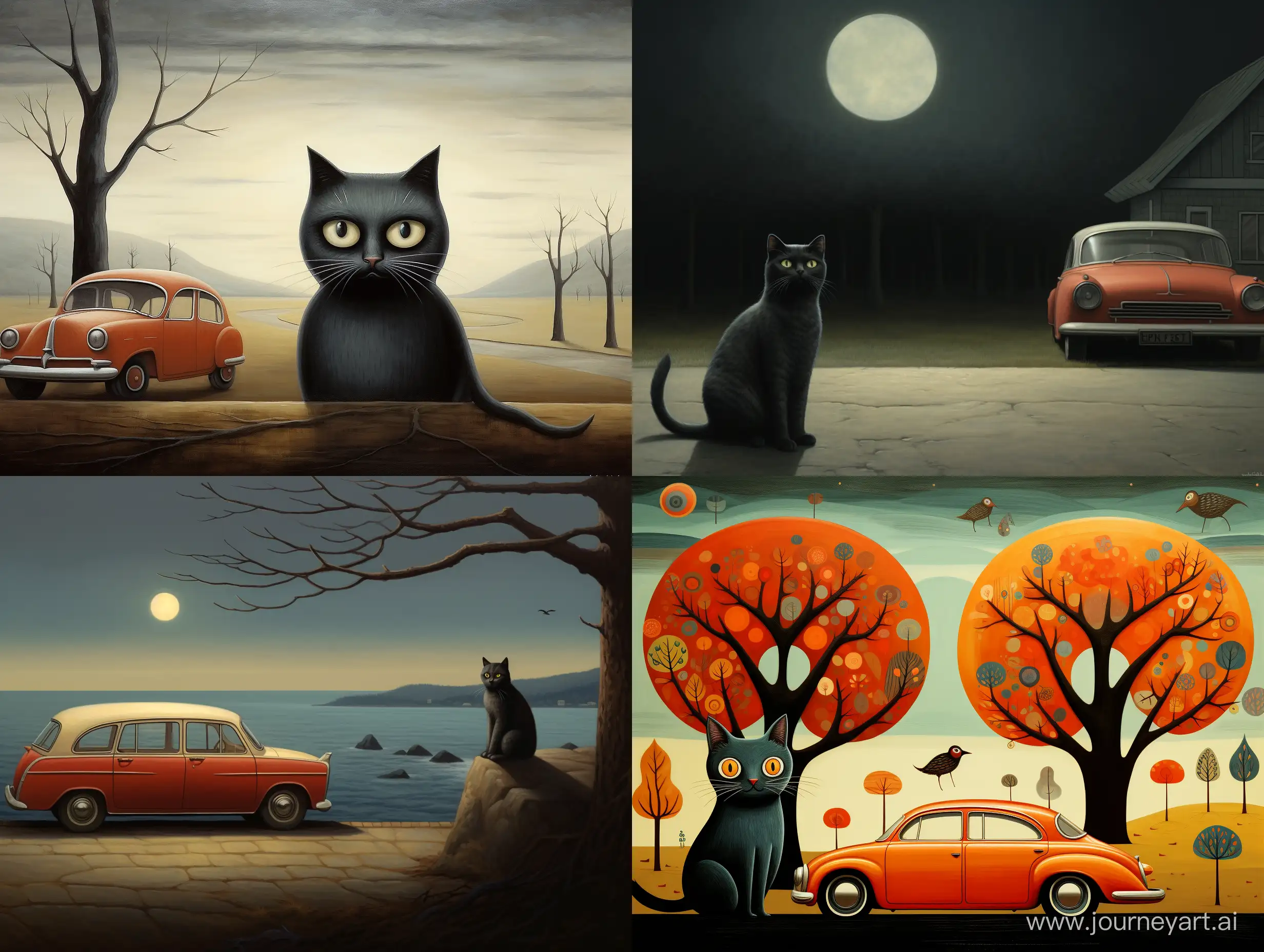 car and cat
