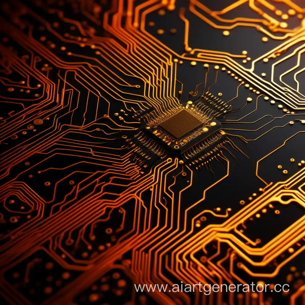 Futuristic-Microcircuit-Veins-on-Black-Background