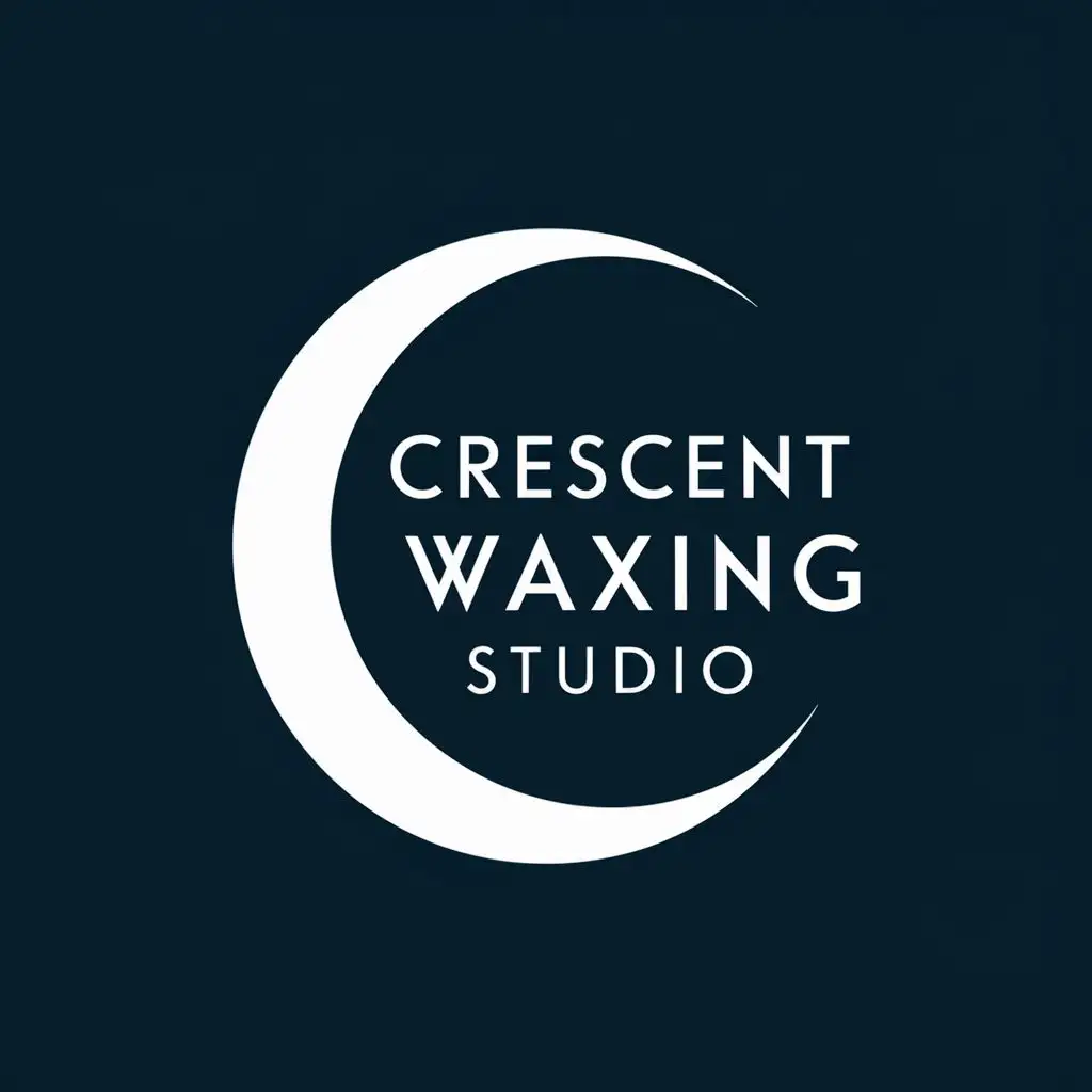 LOGO-Design-For-Crescent-Waxing-Studio-Elegant-Crescent-Moon-with-Typography-for-Beauty-Spa-Industry