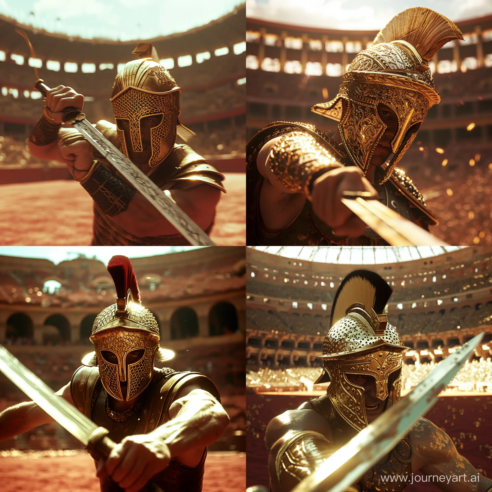 Epic-Golden-Gladiator-Sword-Battle-in-Coliseum