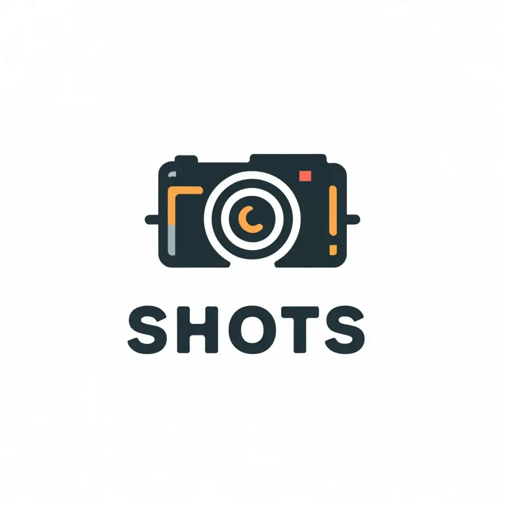 a logo design,with the text "Shots", main symbol:Camera,Moderate,be used in Internet industry,clear background