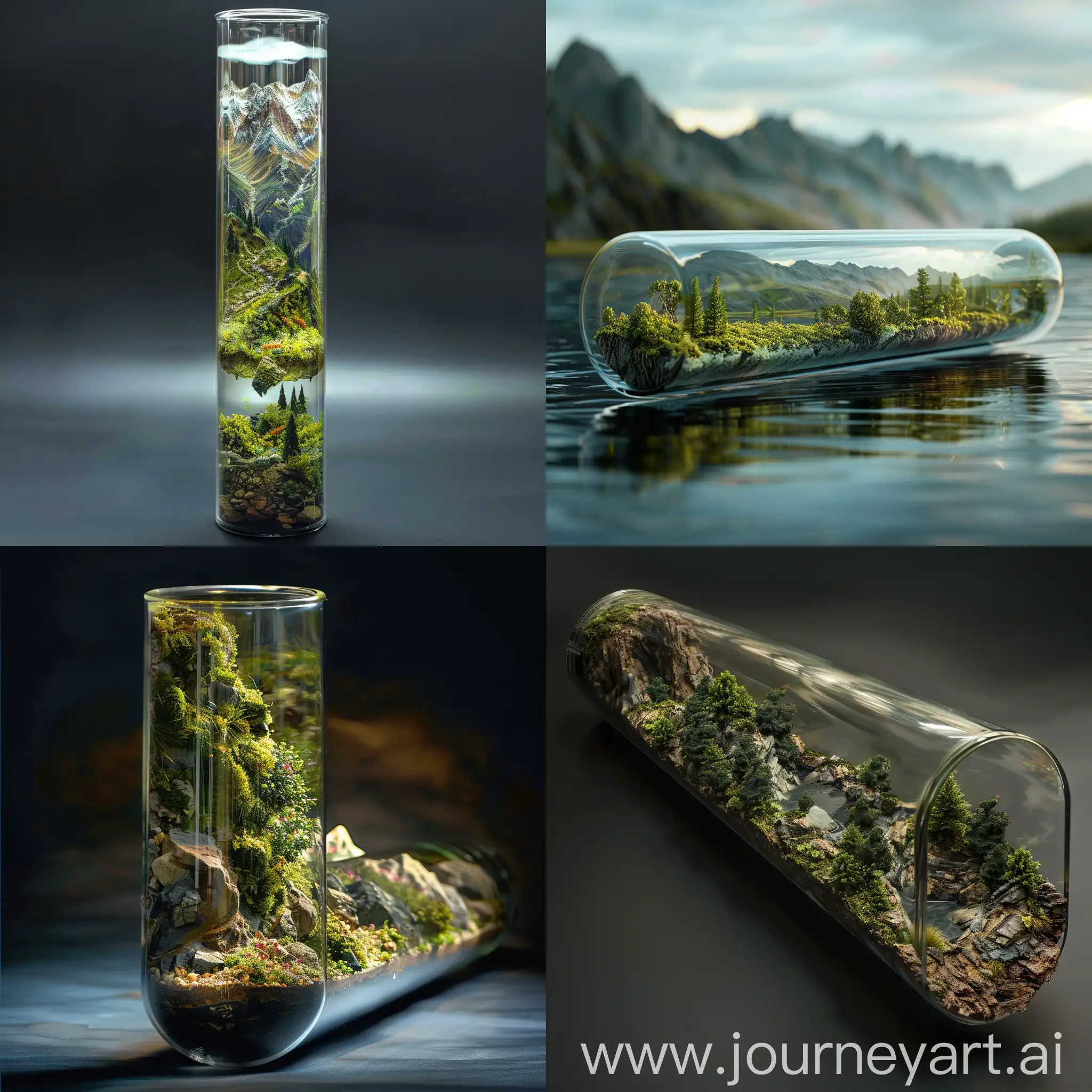 Surreal-Landscape-Encased-in-Glass-Tube