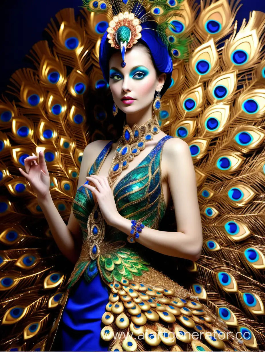 Elegant-Lady-in-Colorful-Peacock-Attire-with-Adornments-and-Sparkle