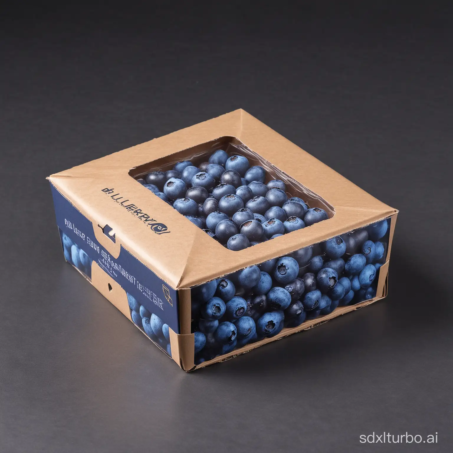 Blueberry packaging box design, unique packaging, considering breathability, easy to carry