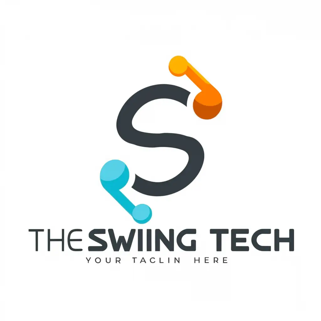 a logo design,with the text "The Swing Tech", main symbol:technology tool named S,Moderate,be used in Technology industry,clear background