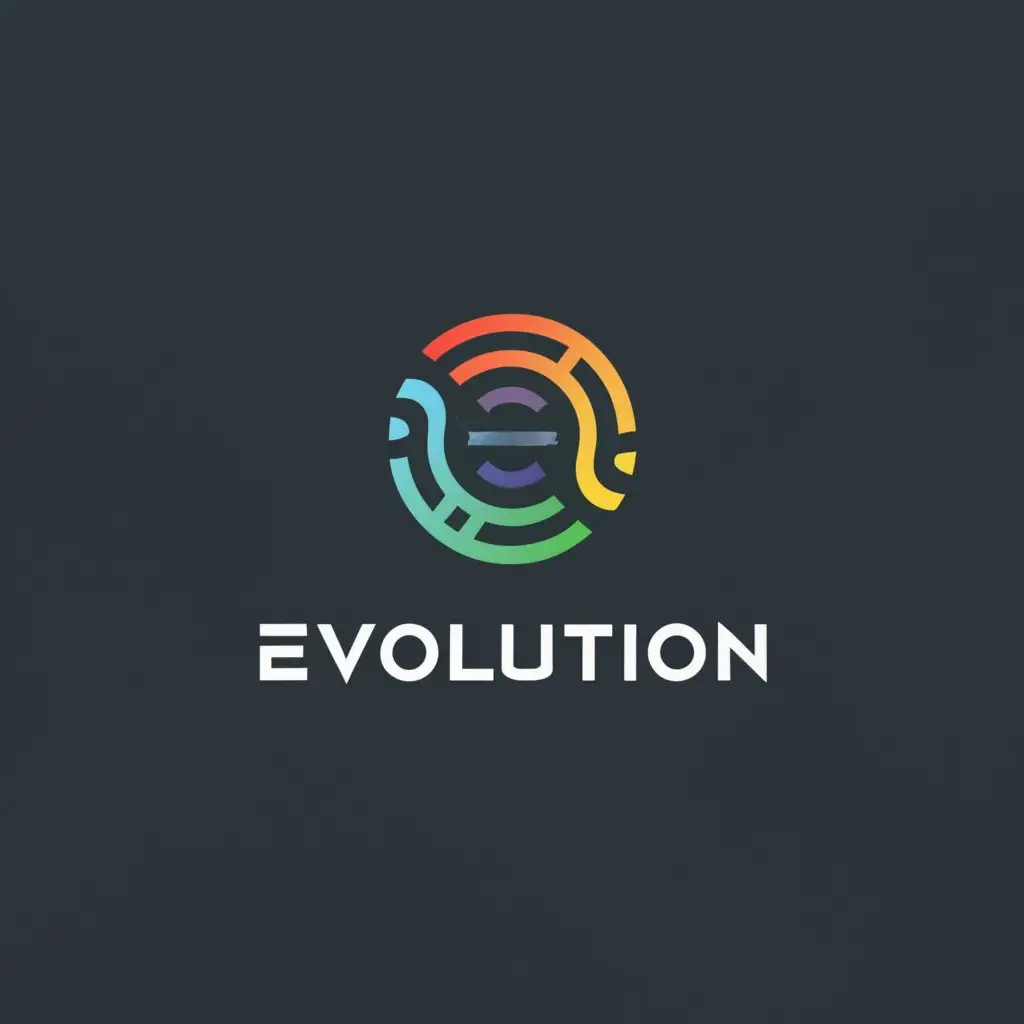 a logo design,with the text "Evolution", main symbol:Professional brand identity,Minimalistic,be used in Internet industry,clear background