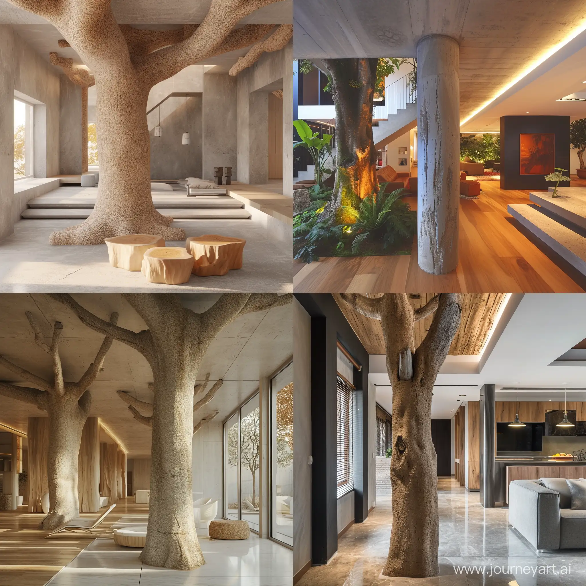 Contemporary-TreeStyle-Interior-with-Modern-Columns