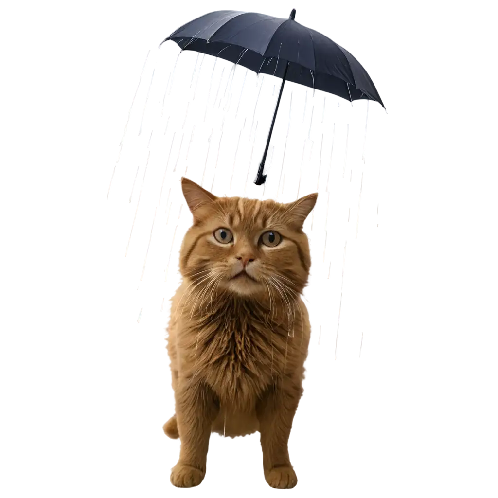 It's raining on cats and dogs.