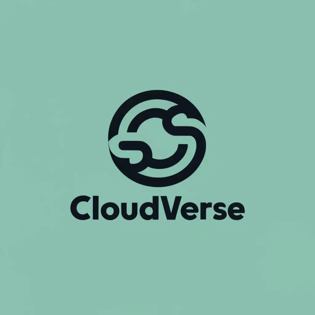 logo, C and S, with the text "CloudVerse System", typography, be used in Internet industry