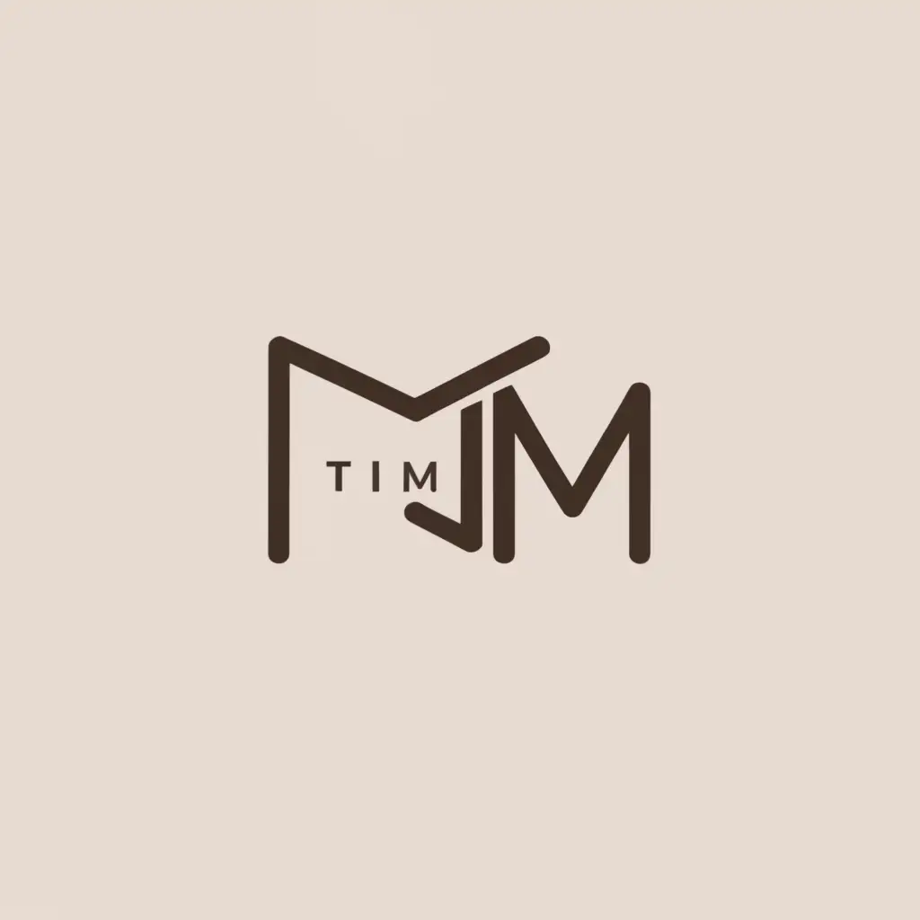 a logo design,with the text "portfolio", main symbol:Tim,Minimalistic,clear background