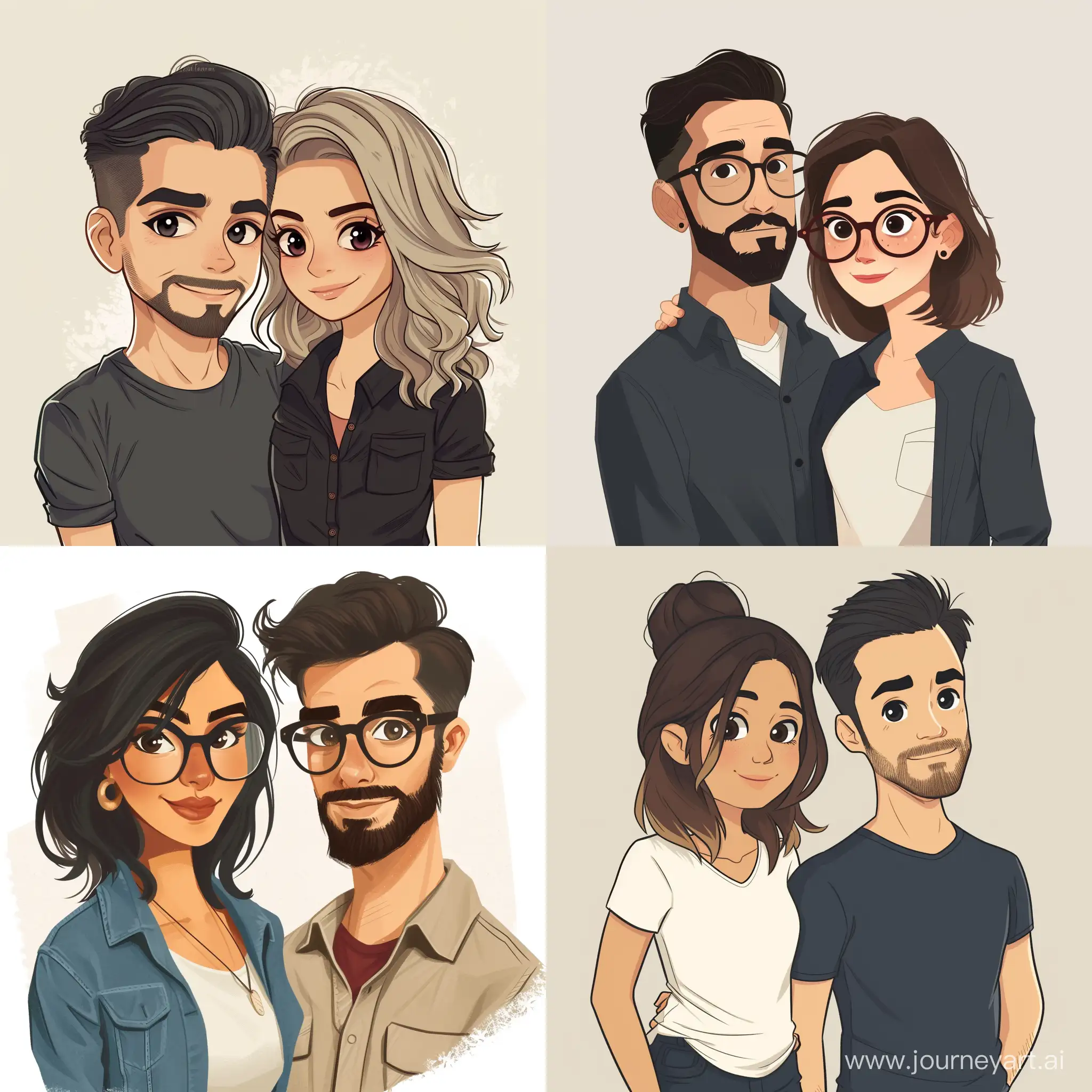 Unique-Couple-Avatar-with-Versatile-Style-and-Artistic-Rendering