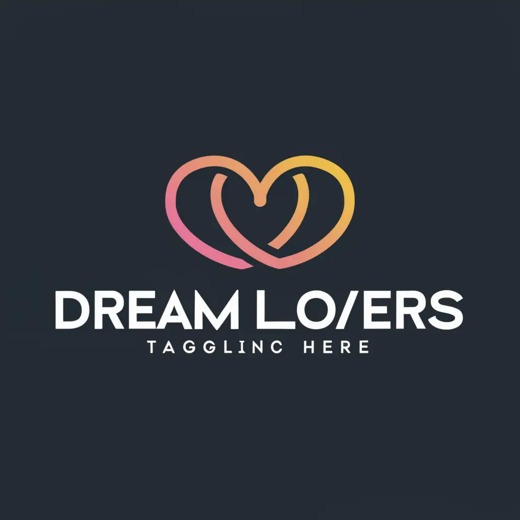 a logo design,with the text "dream lovers", main symbol:heart,Moderate,clear background