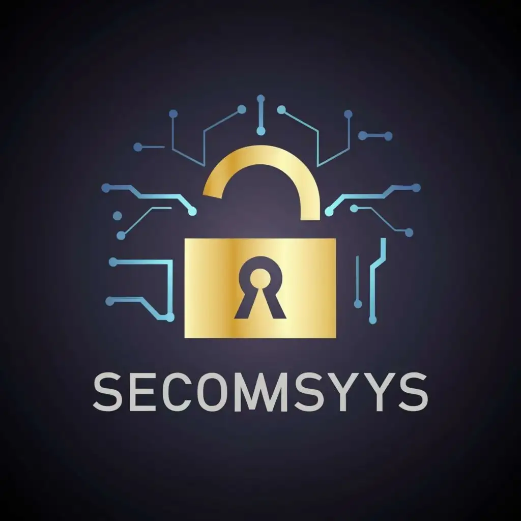 LOGO-Design-For-Secomsys-Innovative-Padlock-Symbolizing-Security-Solutions