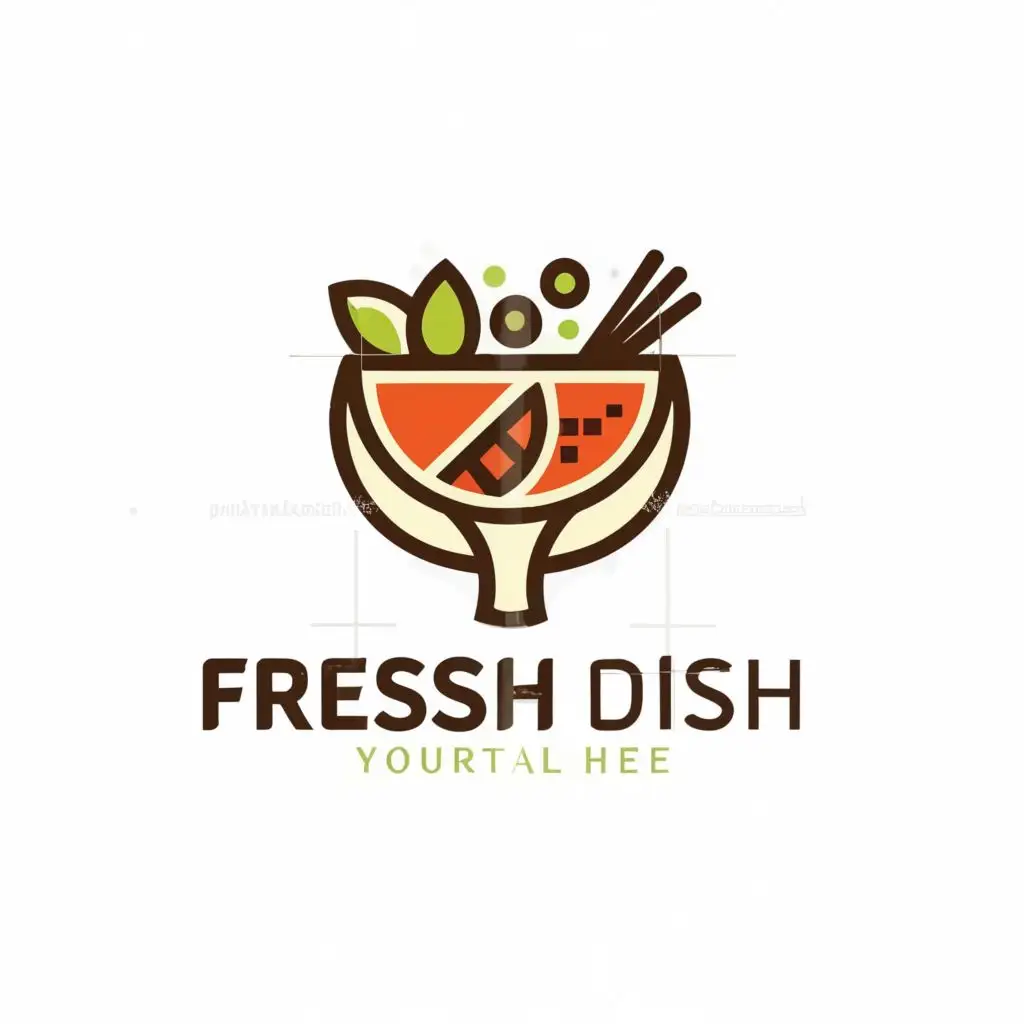 a logo design,with the text "Fresh Dish", main symbol:Food,Moderate,be used in Restaurant industry,clear background