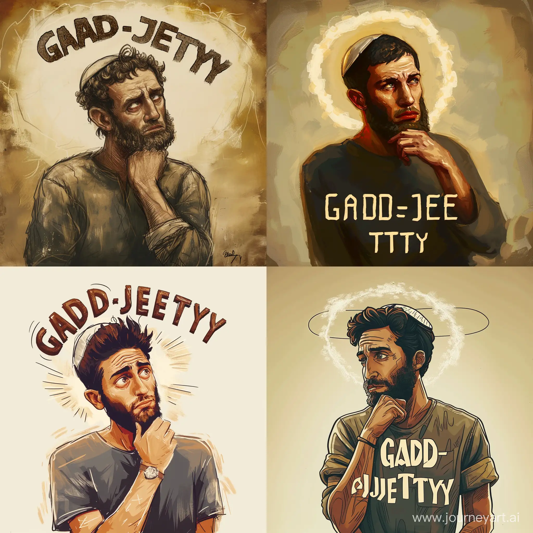 Contemplative-Jew-Surrounded-by-GADJETY-Mystery