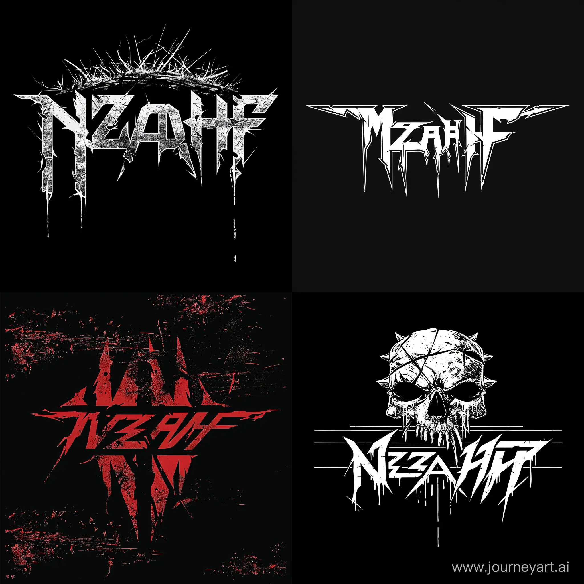 The text "NezaHF" as the metal band's logo, in vector format
