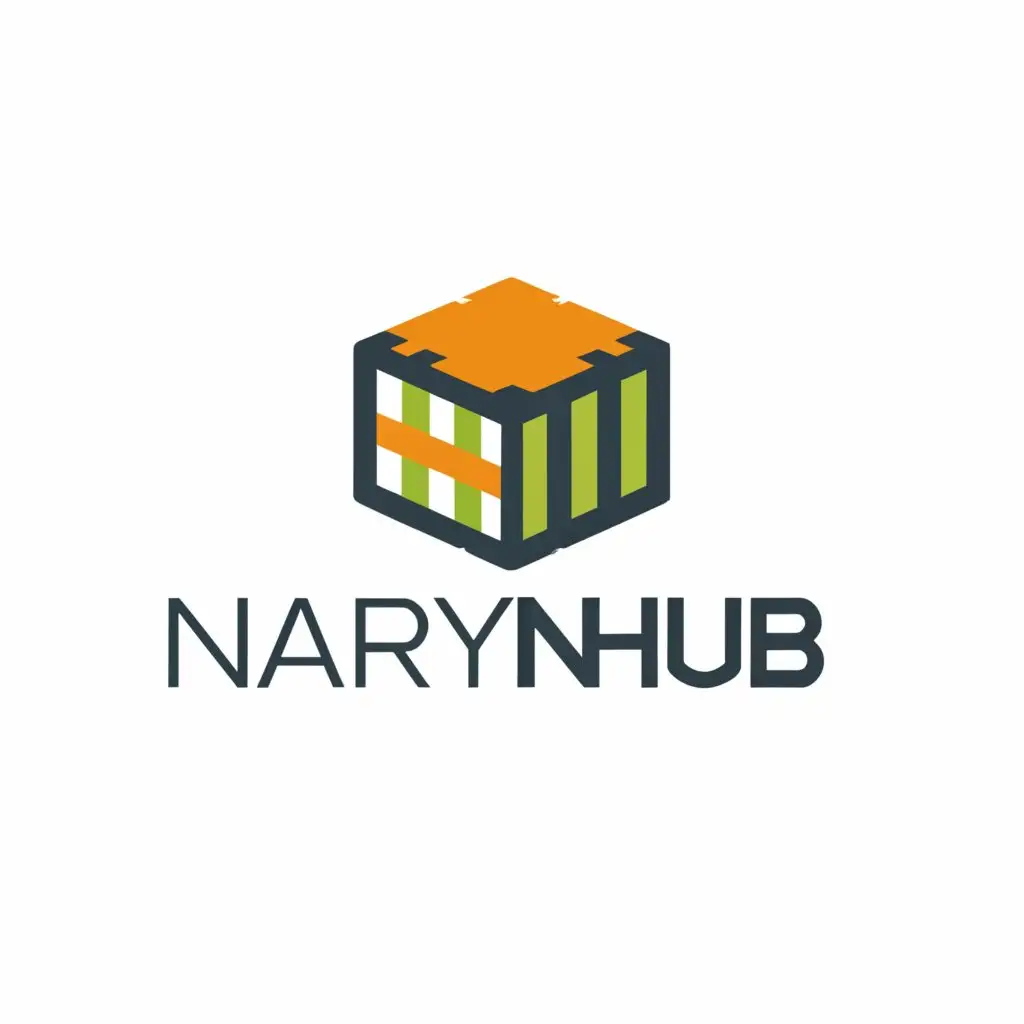 Logo Design for NarynHub Modern Dry Port Symbol on Clear Background ...