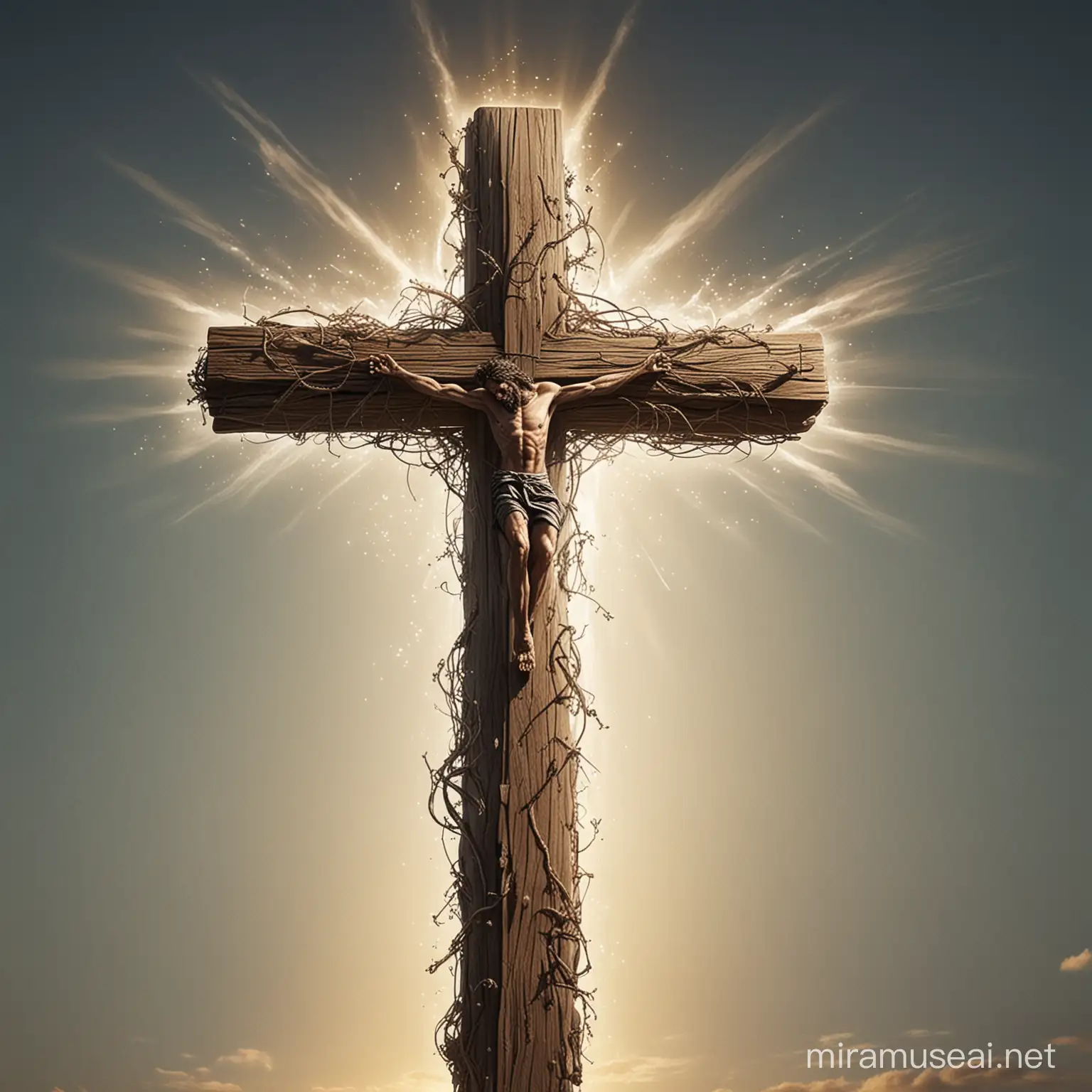 Make a really creative picture of a cross