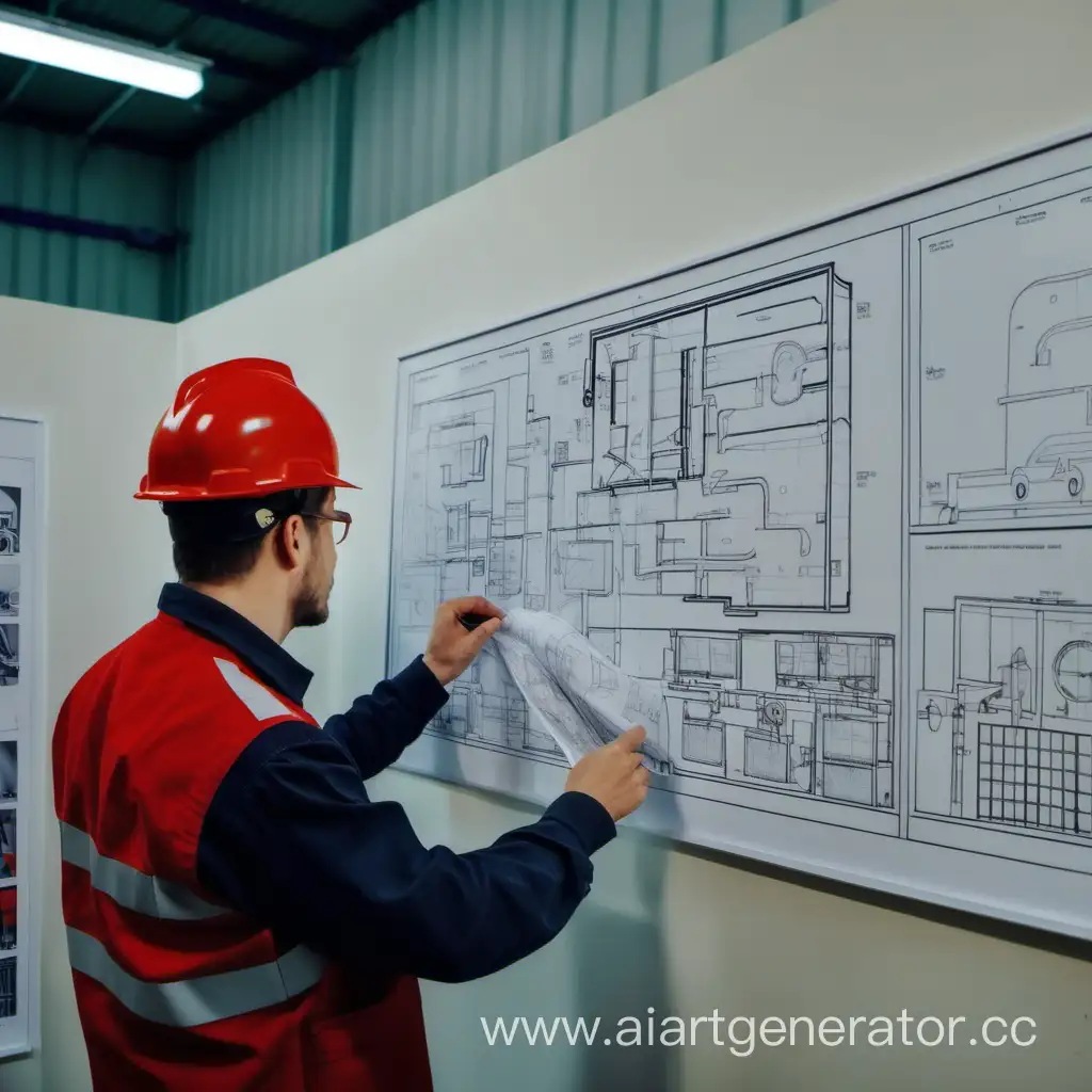 Factory-Worker-Reviewing-Fire-Safety-Plan