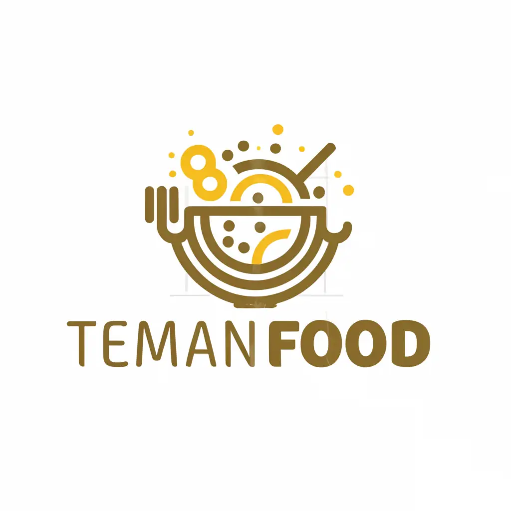 a logo design,with the text 'Teman Food', main symbol:food & Beverages,Moderate,be used in Technology industry,clear background