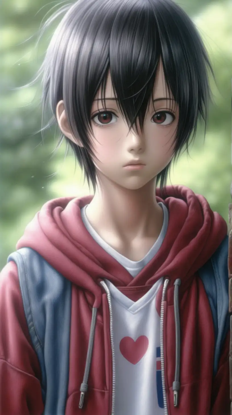 heart-breaking anime characters, hyper-realistic, photo-realistic