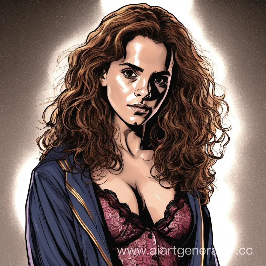 Hermione-Granger-Elegantly-Posing-in-Stylish-Lingerie